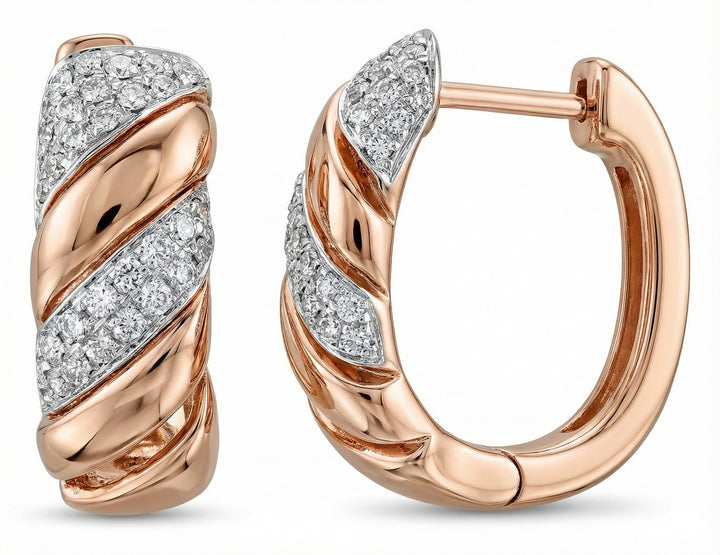 Le Vian® 14K Honey Gold™ Earrings with 1/3 cts. Vanilla Diamonds® Elevate your everyday style with these luxurious Le Vian® earrings, crafted in rich 14K Honey Gold™ and designed with Le Vian’s signature twisted silhouette