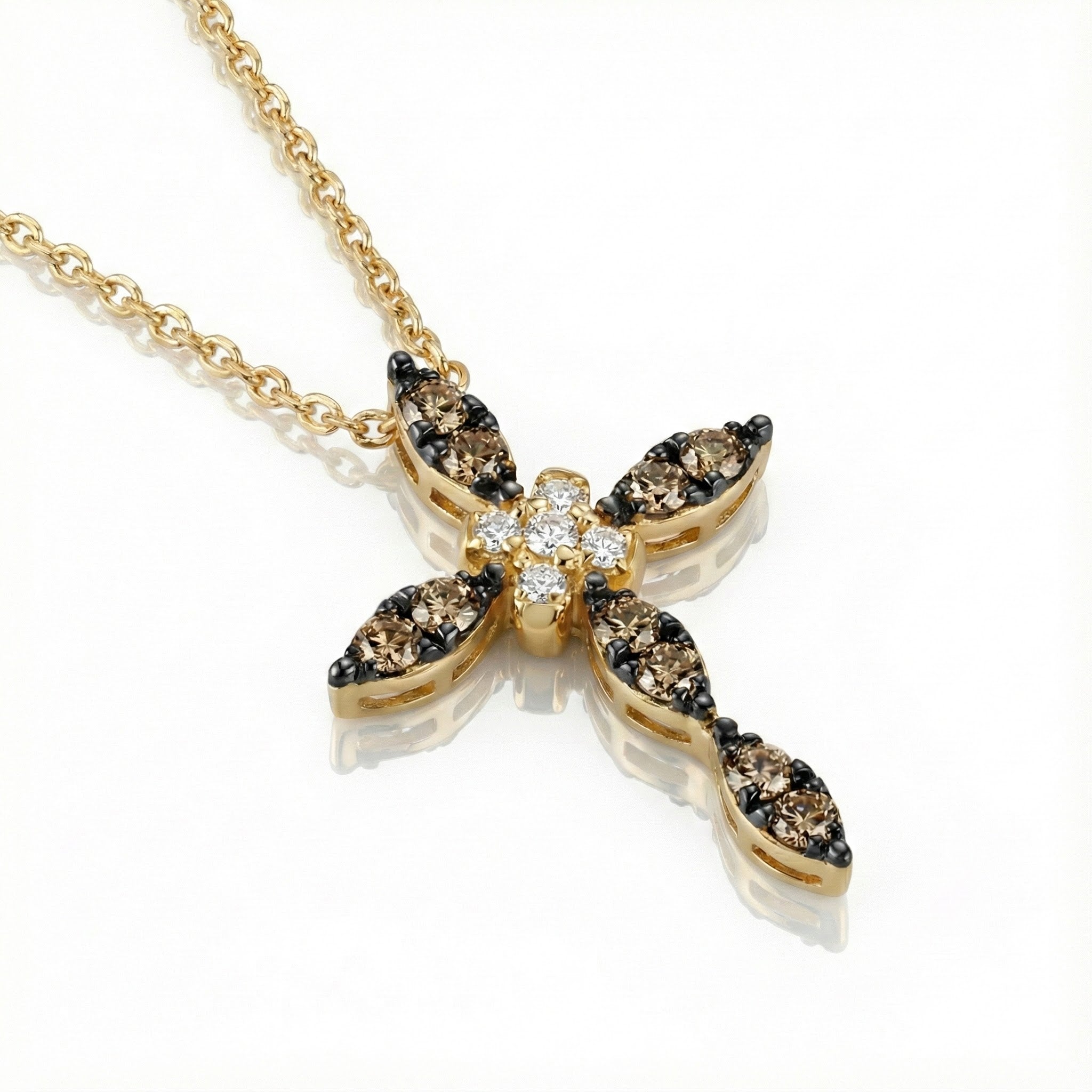 Le Vian® Chocolate Diamonds® Cross Pendant – 14K Honey Gold™ A symbol of faith and refined luxury, this elegant Le Vian cross pendant is beautifully crafted in signature 14K Honey Gold™