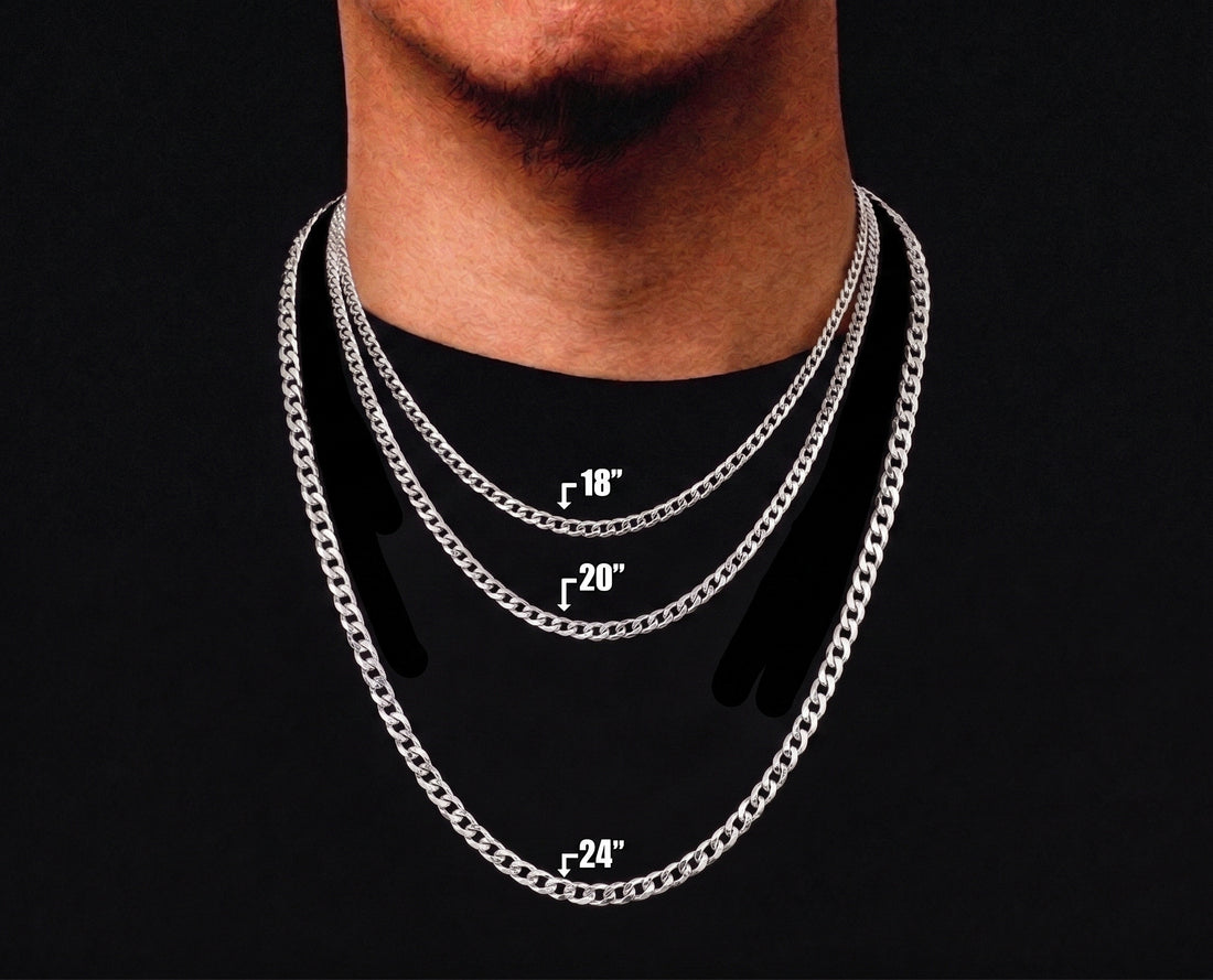 24 Inch Sterling Silver Rhodium-Plated Curb Chain Necklace | Sterling Silver | 24 Inch Length | Classic Curb Link Chain - Brownee Jewelers