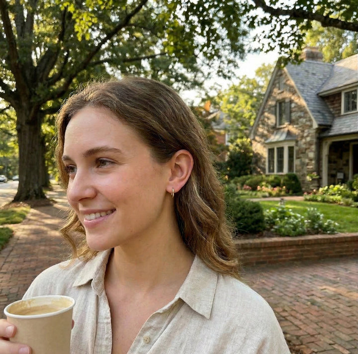 13 × 10 mm Knife Edge Oval Hoop Earrings | 14K Yellow Gold | High Polish Tube Hoops - Brownee Jewelers