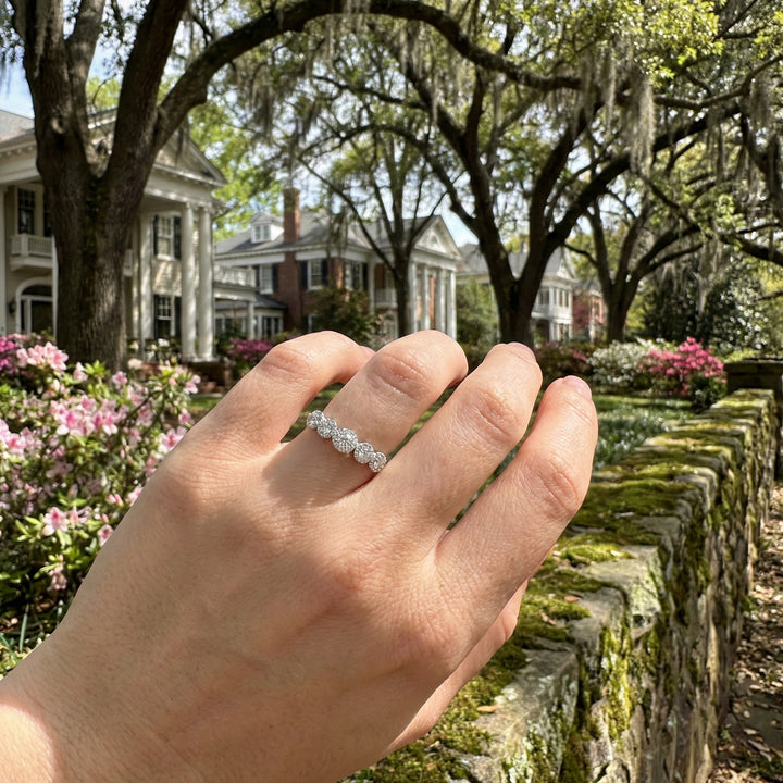 Diamond Five-Stone Band Engagement Ring | 14K White Gold | 0.40 ctw | Classic Diamond Band - Brownee Jewelers