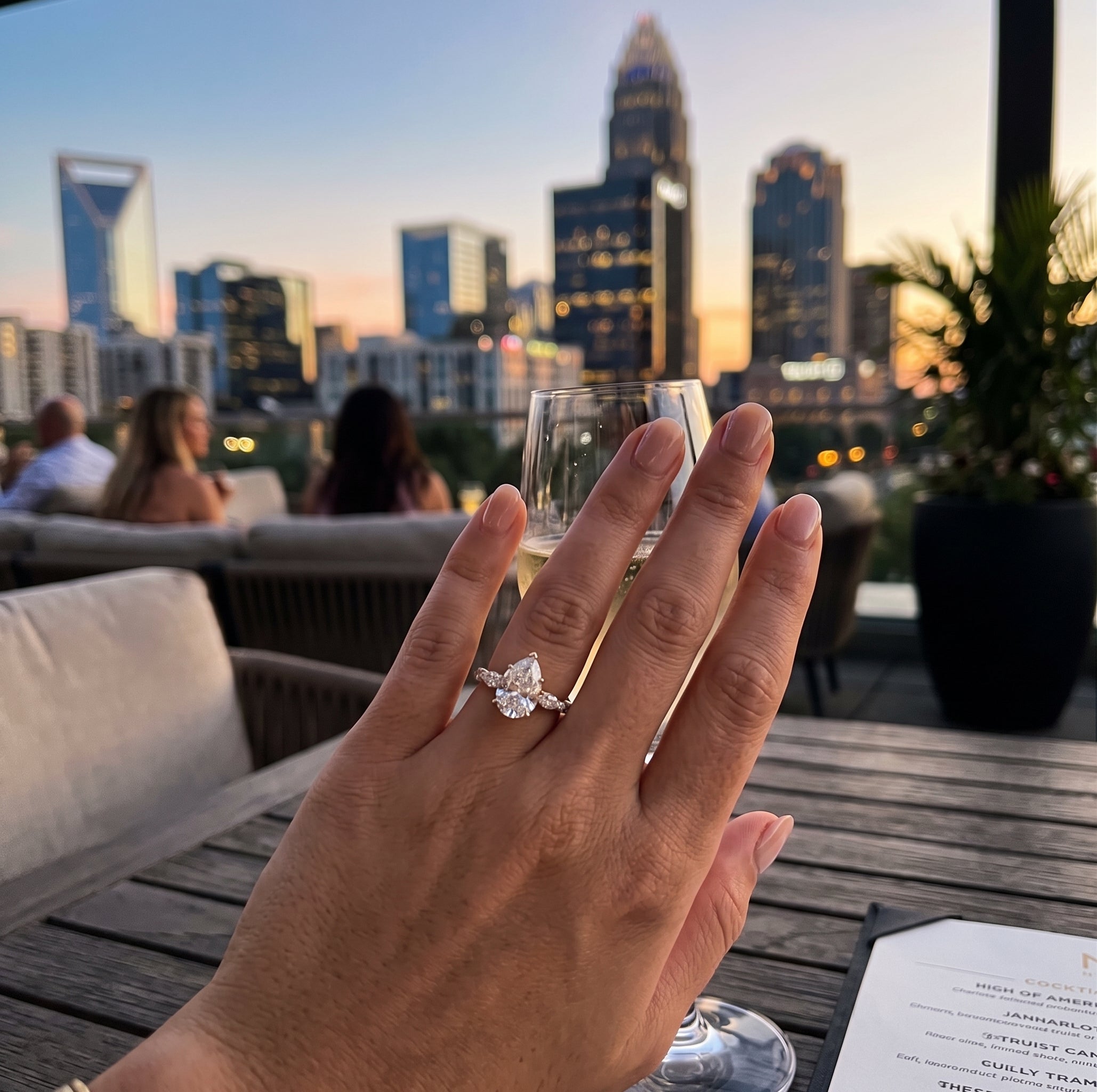 Pear Shape Lab-Grown Diamond Engagement Ring | 14K Yellow Gold | 2.22 CTW | Marquise & Round Accent Setting - Brownee Jewelers