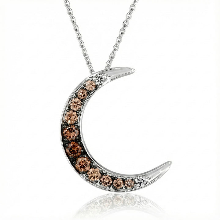Le Vian Ombre® Diamond Crescent Moon Pendant – 14K Vanilla Gold® Illuminate your look with this enchanting Le Vian Ombre® crescent moon pendant, crafted in radiant 14K Vanilla Gold®