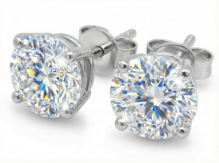 Sterling Silver 1.00ctw Lab-Grown Diamond Stud Earrings Bright, timeless, and effortlessly wearable ER2100W440SS - Brownee Jewelers