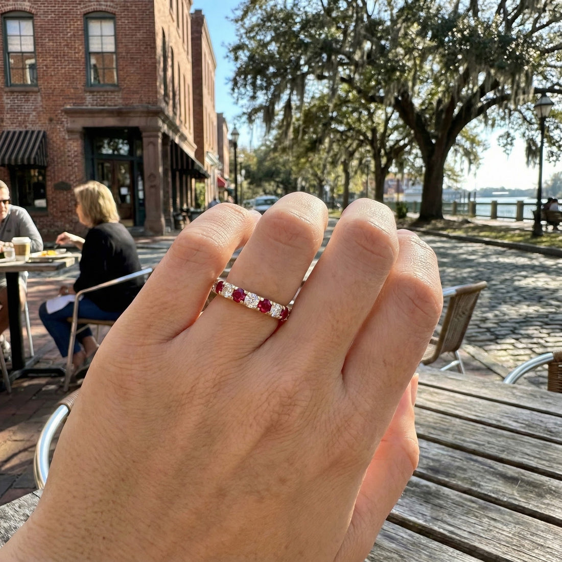 Ruby & Diamond Band | 14K Yellow Gold | 0.55 ctw - Brownee Jewelers