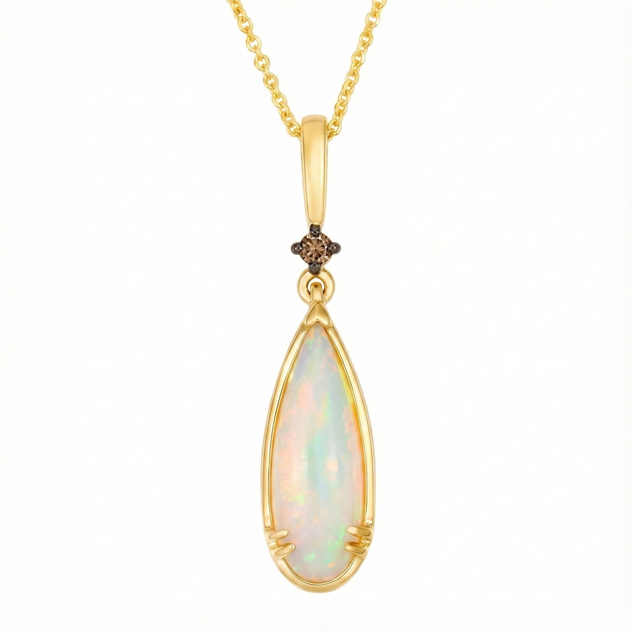 Le Vian Chocolatier® 14K Honey Gold™ Pendant with 1 ct. Neopolitan Opal® & Chocolate Diamonds® Soft, luminous color meets rich Le Vian® warmth in this stunning Chocolatier® pendant