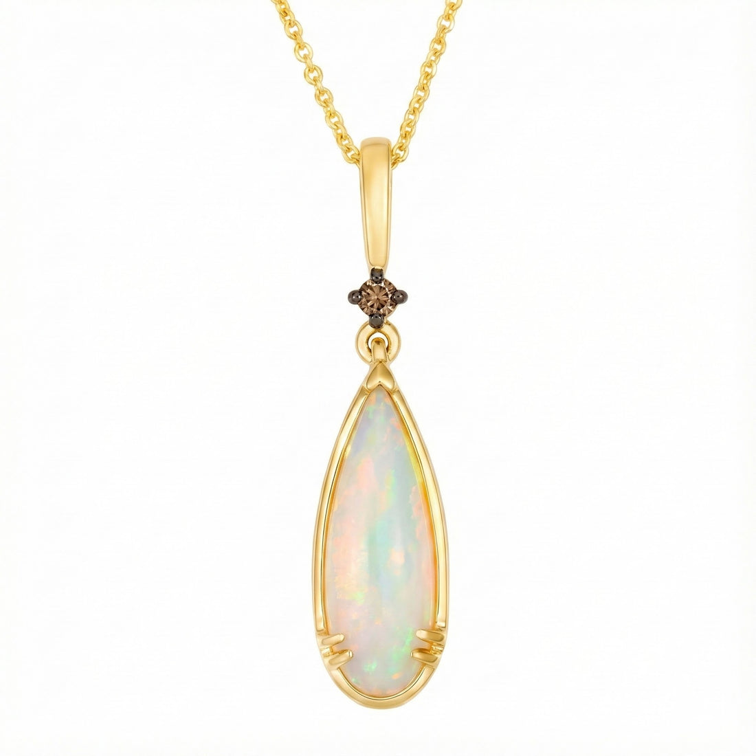 Le Vian Chocolatier® 14K Honey Gold™ Pendant with 1 ct. Neopolitan Opal® & Chocolate Diamonds® Soft, luminous color meets rich Le Vian® warmth in this stunning Chocolatier® pendant