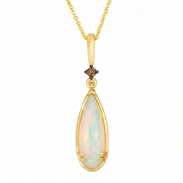 Le Vian Chocolatier® 14K Honey Gold™ Pendant with 1 ct. Neopolitan Opal® & Chocolate Diamonds® Soft, luminous color meets rich Le Vian® warmth in this stunning Chocolatier® pendant