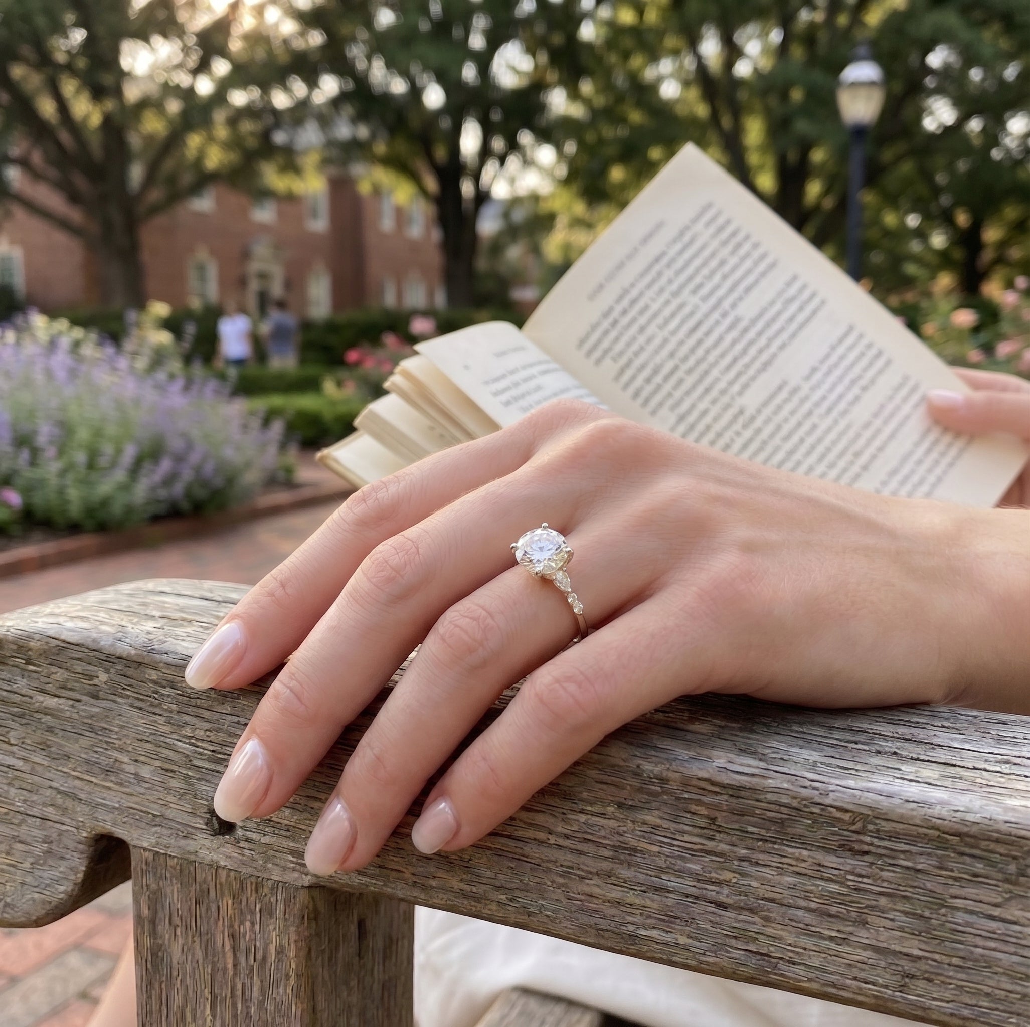 2.23 ctw Lab-Grown Diamond Engagement Ring | 14K Yellow Gold | Round Cut Center & Side Stones | Classic Twist Setting - Brownee Jewelers