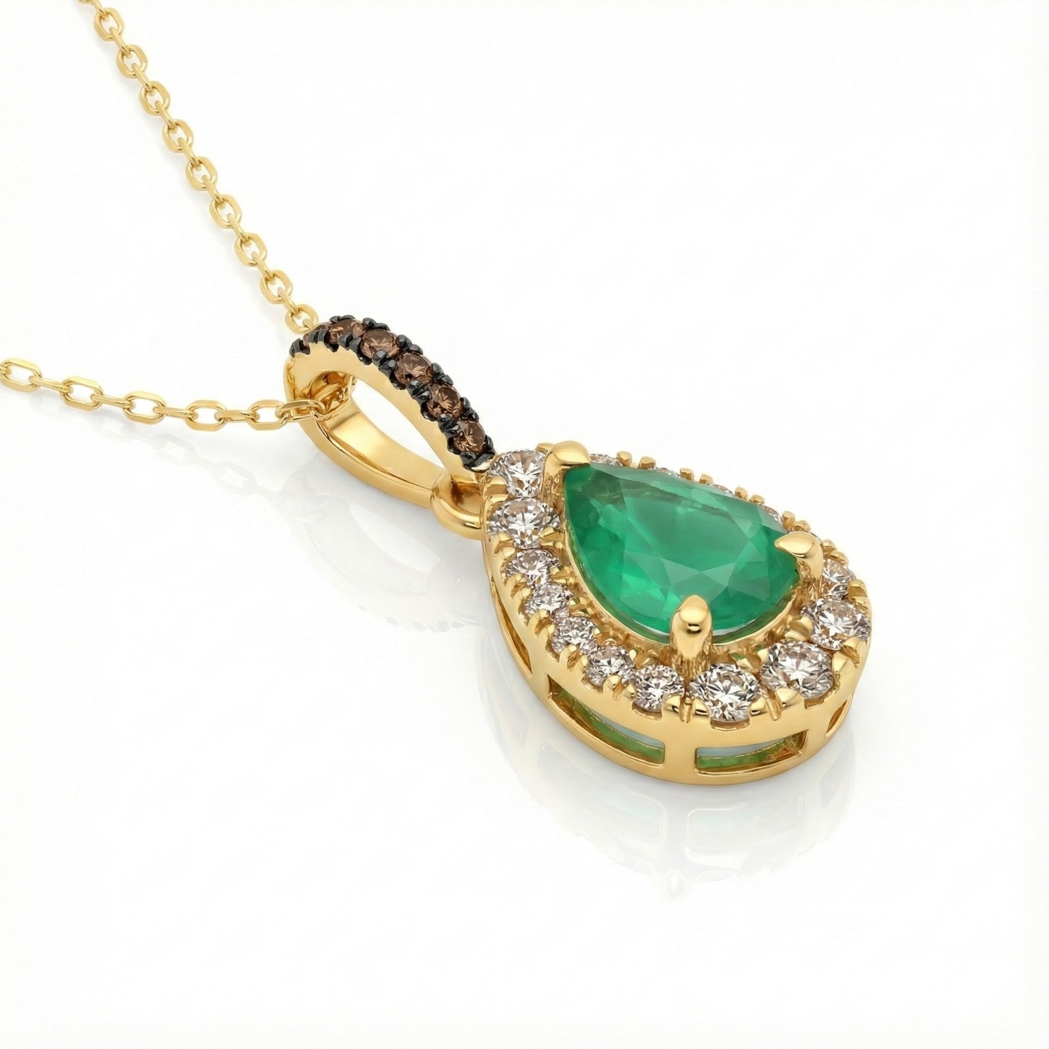 Le Vian® 14K Honey Gold™ Pendant with Costa Smeralda Emeralds™, Nude Diamonds™ & Chocolate Diamonds® Rich color and radiant sparkle come together in this stunning Le Vian® pendant