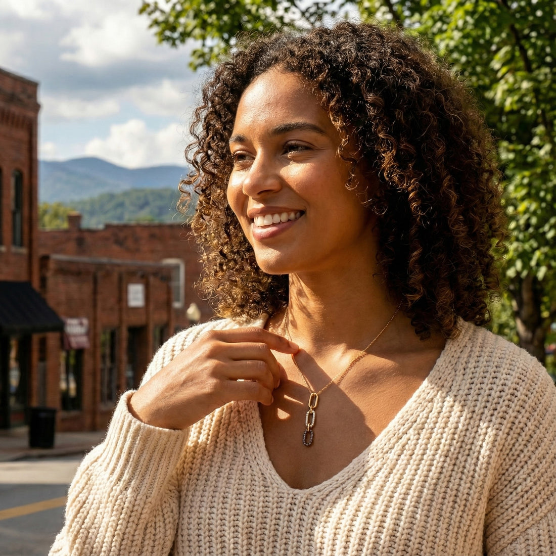 Le Vian® 14K Honey Gold™ Pendant with Chocolate Diamonds® & Nude Diamonds™ Contemporary style meets signature Le Vian® sparkle in this chic link-inspired pendant