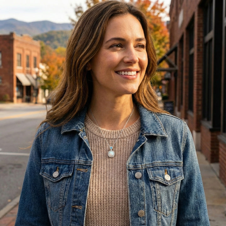 Le Vian Chocolatier® 14K Vanilla Gold® Pendant with Neopolitan Opal®, Deep Sea Blue Topaz™, Chocolate Diamonds® & Vanilla Diamonds® Soft iridescence meets vibrant color in this captivating Le Vian Chocolatier® pendant