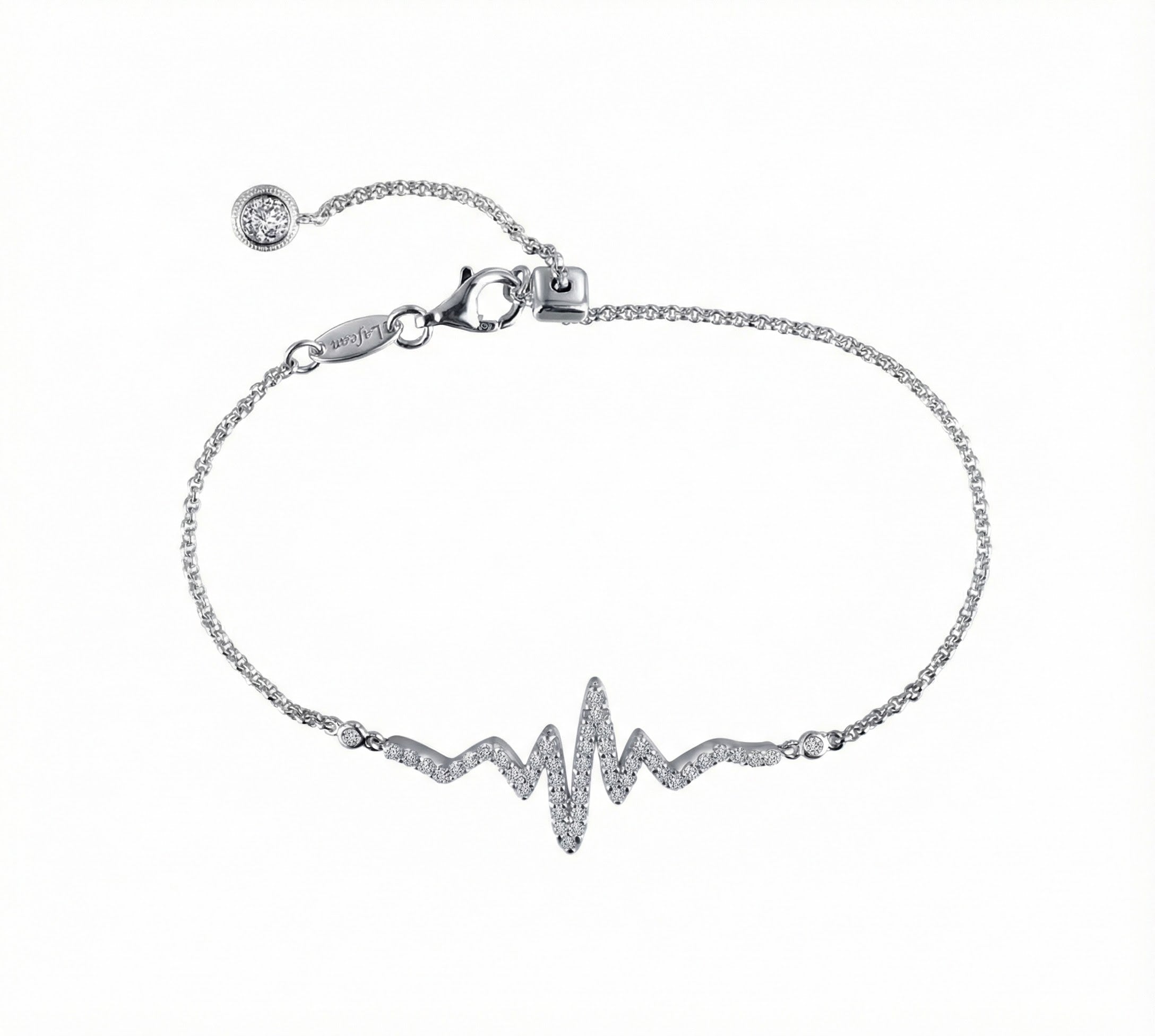 Heartbeat Bracelet | Sterling Silver | Cubic Zirconia - Brownee Jewelers
