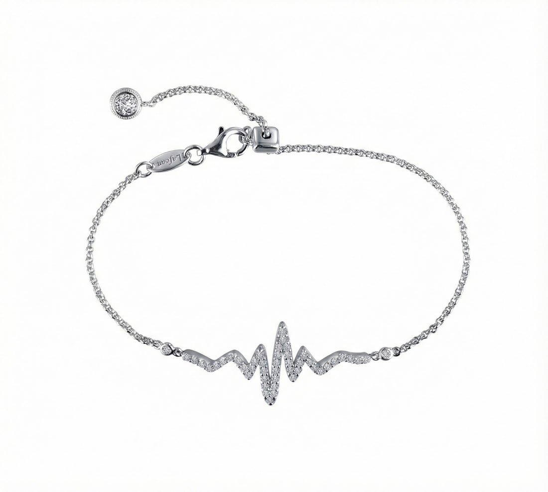 Heartbeat Bracelet | Sterling Silver | Cubic Zirconia - Brownee Jewelers