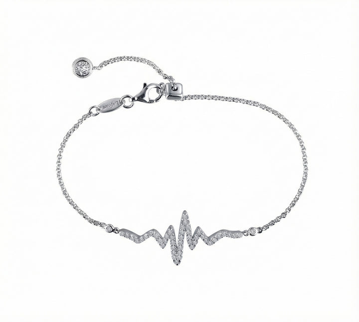 Heartbeat Bracelet | Sterling Silver | Cubic Zirconia - Brownee Jewelers