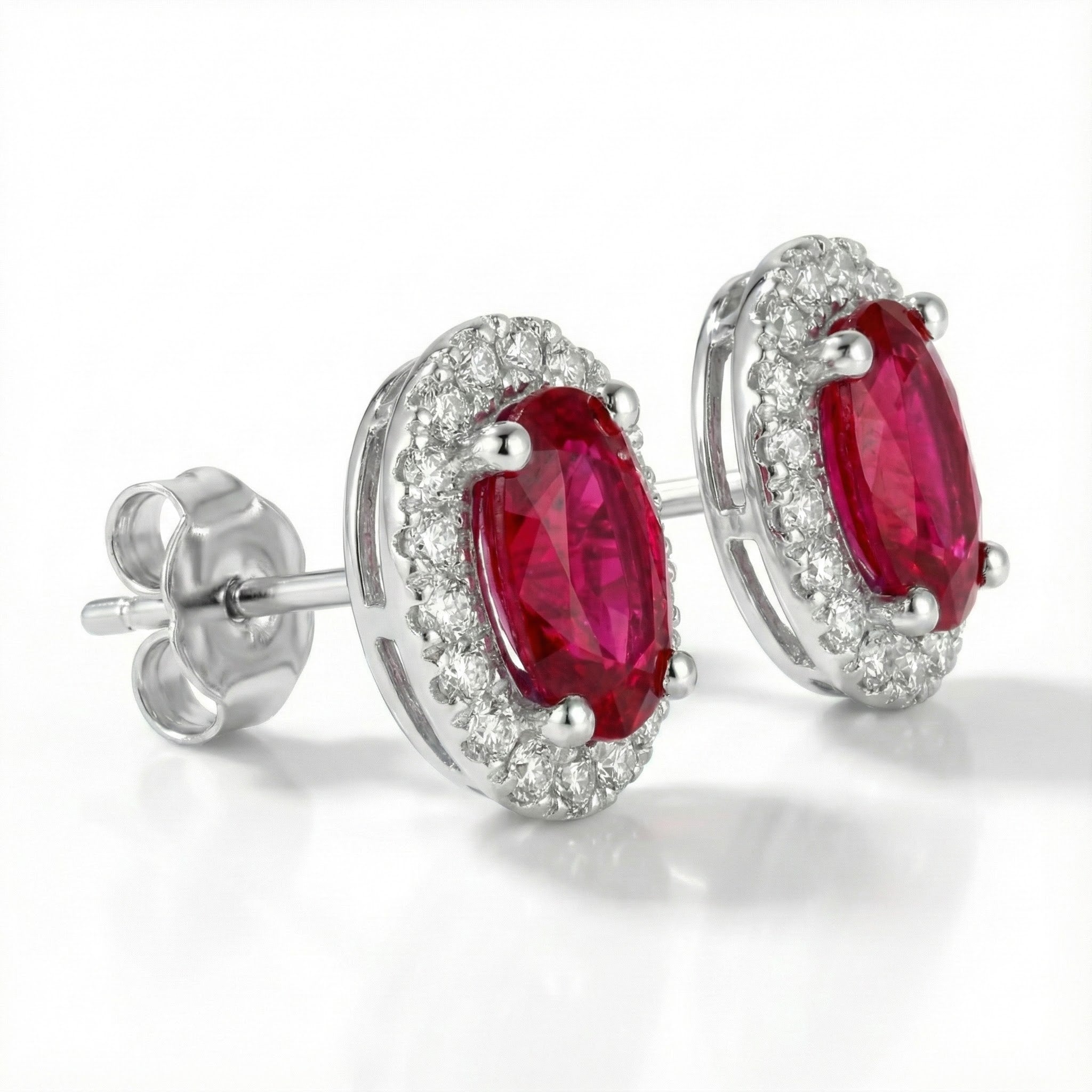 Le Vian® 14K Vanilla Gold® Earrings with Passion Ruby® & Vanilla Diamonds® Bold color meets timeless sparkle in these stunning Le Vian® stud earrings