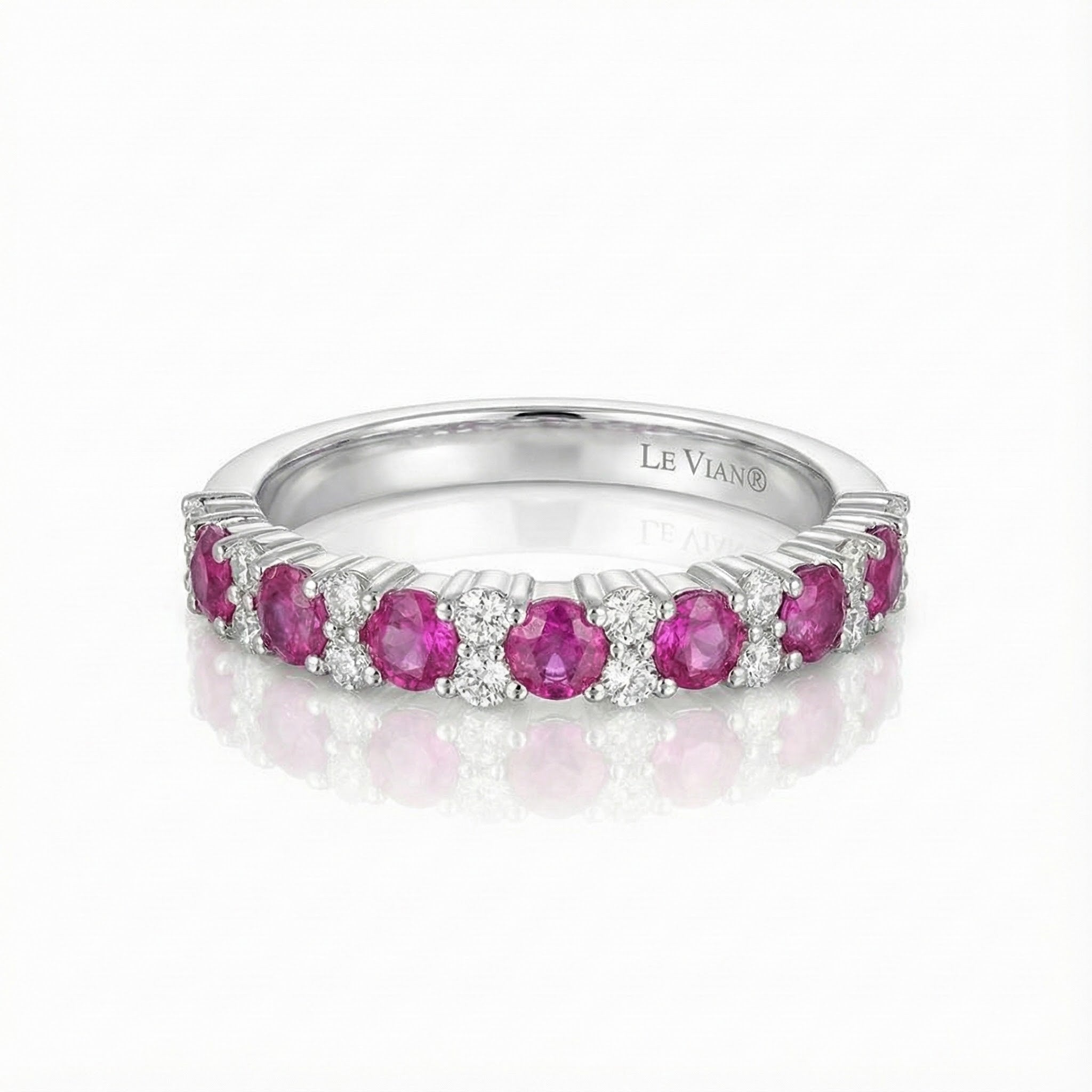 Le Vian® 14K Vanilla Gold® Ring with Passion Ruby™ & Vanilla Diamonds® Vivid color meets timeless sparkle in this elegant Le Vian® band