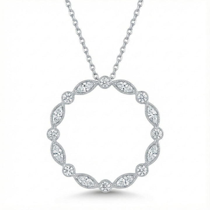 Le Vian Couture® P95 Platinum Pendant with Vanilla Diamonds® Sleek, refined, and beautifully modern, this Le Vian Couture® pendant showcases a graceful open-circle design crafted in luxurious P95 Platinum