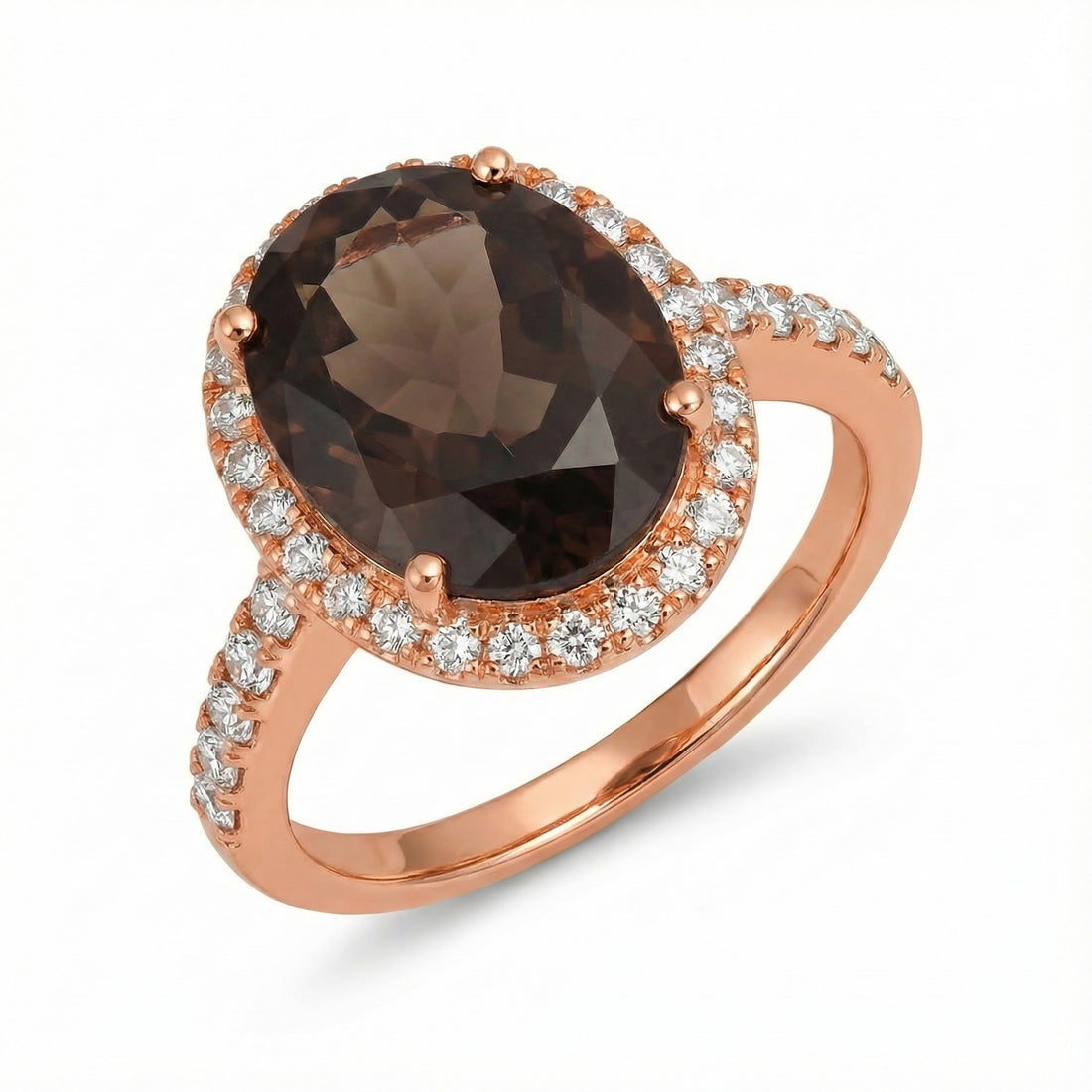 Le Vian Crème Brûlée® 14K Strawberry Gold® Ring with Chocolate Quartz® & Nude Diamonds™ Rich, decadent color defines this stunning Le Vian Crème Brûlée® ring