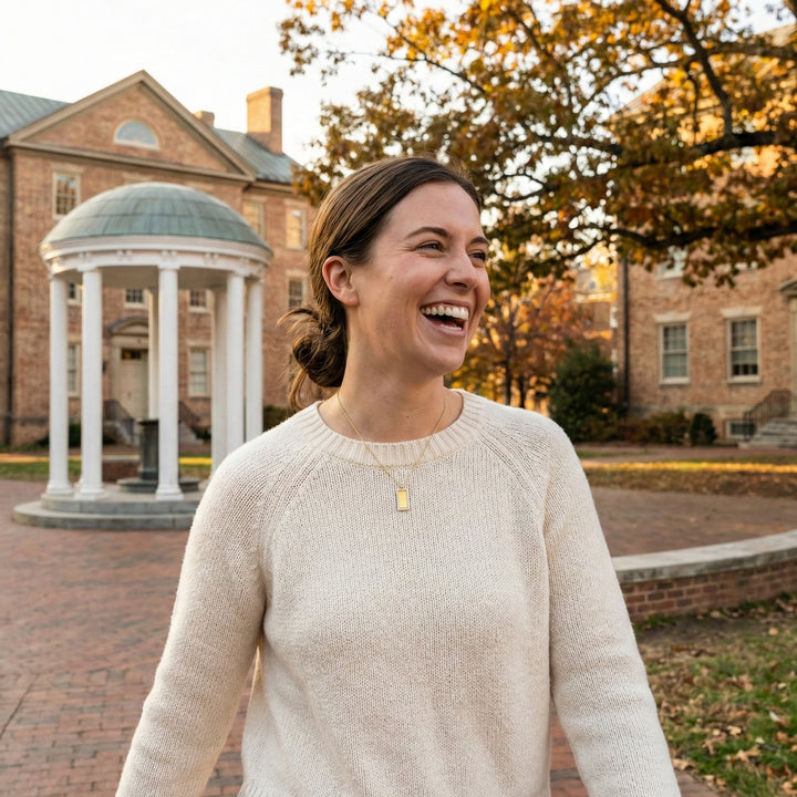 Diamond Rectangle Bar Pendant Necklace | 14K Yellow Gold | Round Diamond Halo | 18" - Brownee Jewelers