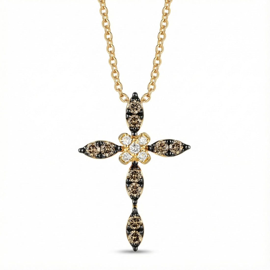 Le Vian® Chocolate Diamonds® Cross Pendant – 14K Honey Gold™ A symbol of faith and refined luxury, this elegant Le Vian cross pendant is beautifully crafted in signature 14K Honey Gold™