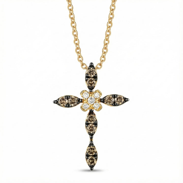 Le Vian® Chocolate Diamonds® Cross Pendant – 14K Honey Gold™ A symbol of faith and refined luxury, this elegant Le Vian cross pendant is beautifully crafted in signature 14K Honey Gold™
