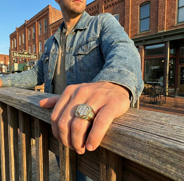 Seven Round Diamond Cluster Ring