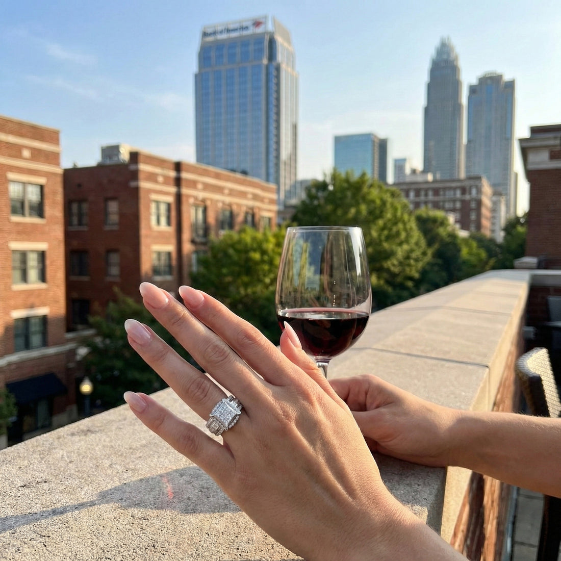 Princess Cut Diamond Cluster Halo Ring | 10K White Gold | Diamond Fashion Ring - Brownee Jewelers