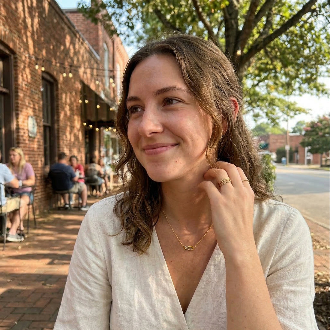 Ichthys Fish Pendant Necklace | 14K Yellow Gold | Adjustable 18" Chain | Christian Faith Symbol - Brownee Jewelers