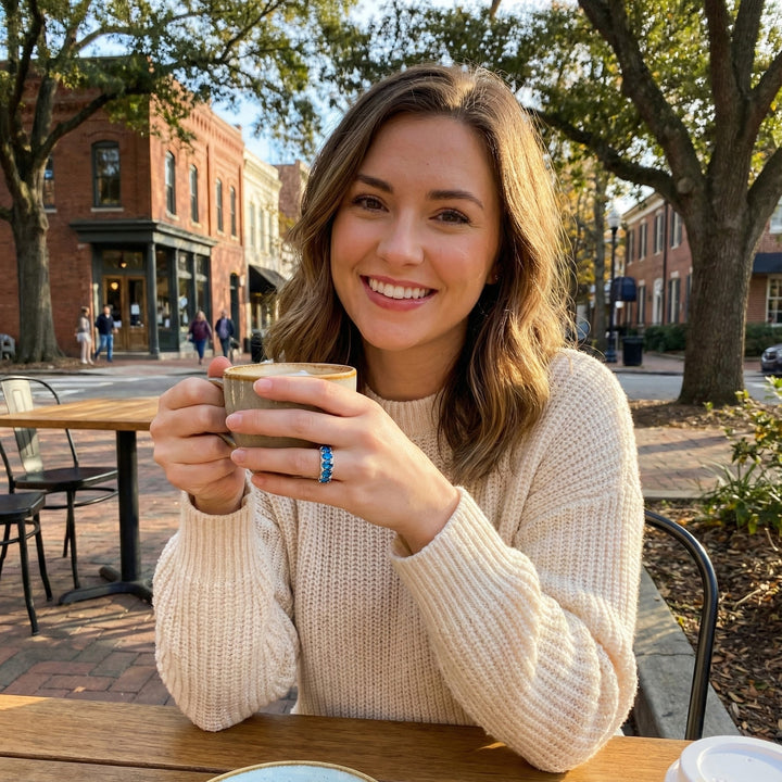 Le Vian® 14K Vanilla Gold® Ring with Blueberry Sapphire™ & Vanilla Diamonds® Vibrant color and timeless sparkle come together in this exquisite Le Vian® band