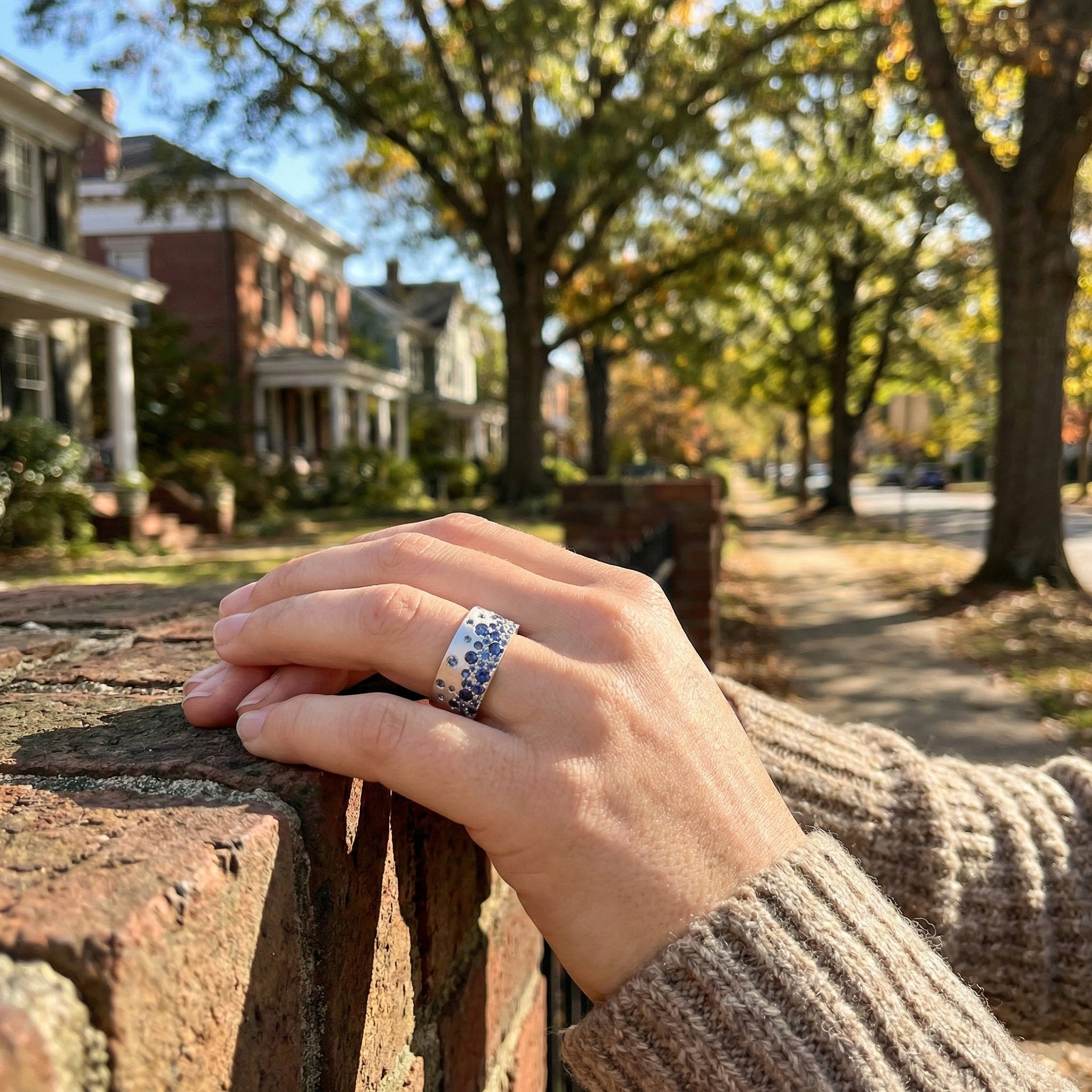 Multi Color Sapphire Cigar Band 