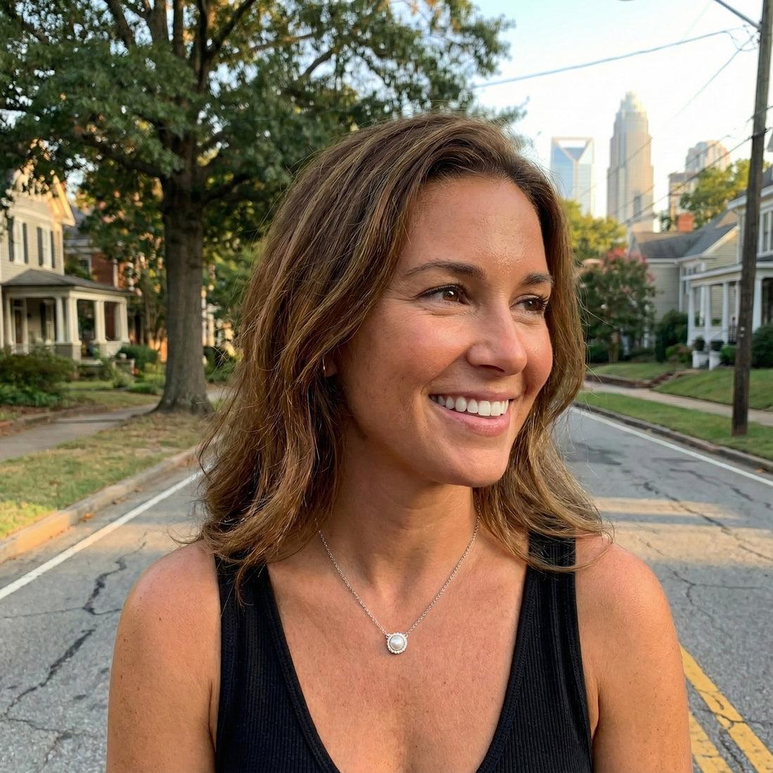 Freshwater Cultured Pearl Halo Pendant | Sterling Silver | CZ Accents | 18" Necklace - Brownee Jewelers