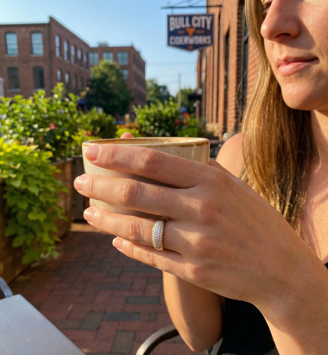Pavé Diamond Wide Fashion Band | 10K Yellow Gold | 1.00 ctw | Statement Ring - Brownee Jewelers