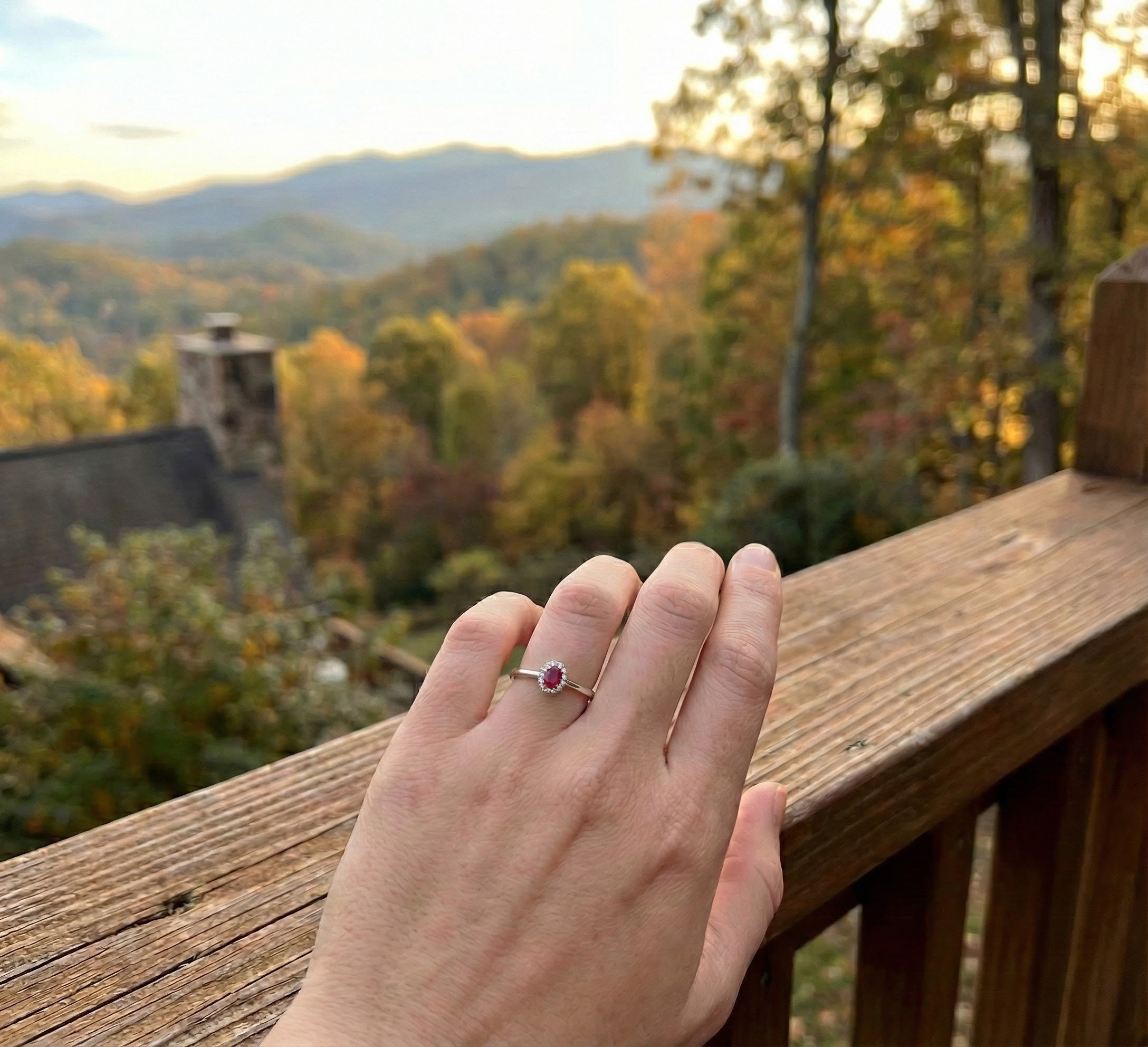 Pink Tourmaline & Diamond Halo Ring, 0.07 ctw