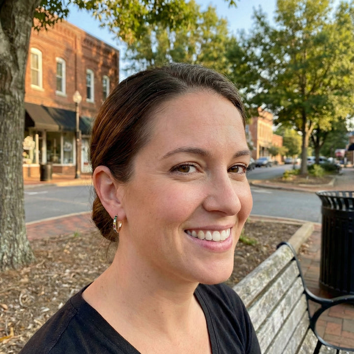 Rainbow Gemstone Hoop Earrings | 14K Yellow Gold | Multicolor Gemstones - Brownee Jewelers