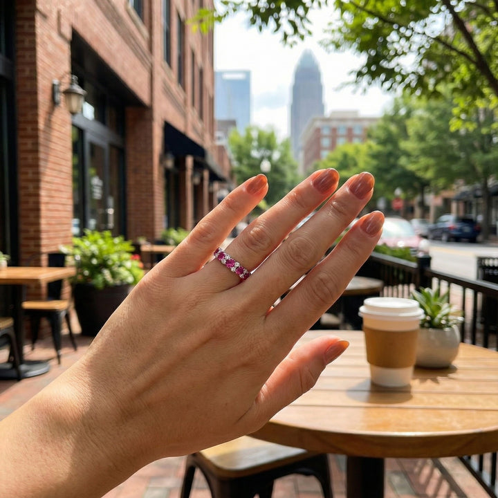 Le Vian® 14K Vanilla Gold® Ring with Passion Ruby™ & Vanilla Diamonds® Vivid color meets timeless sparkle in this elegant Le Vian® band