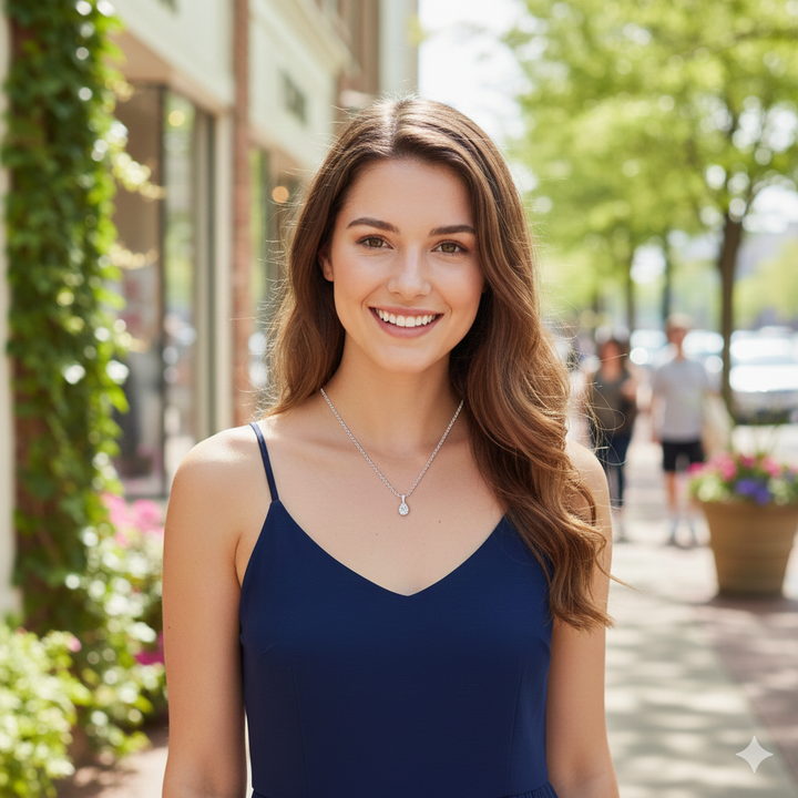 A timeless classic that exudes elegance, this 2 CTW Pear Shape Solitaire Pendant features Lafonn’s signature Lassaire simulated diamond, beautifully set in a secure three-prong design for maximum sparkle.