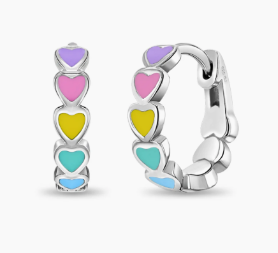 MULTI COLOR HEART EARRINGS 
