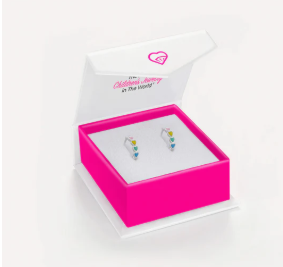 MULTI COLOR HEART EARRINGS 
