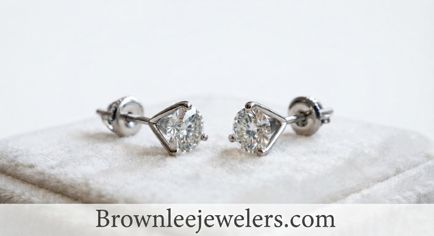 14KRG 1.08CTS TWT RD NATURAL DIAS STUD ERS SI12GH.      7122131094