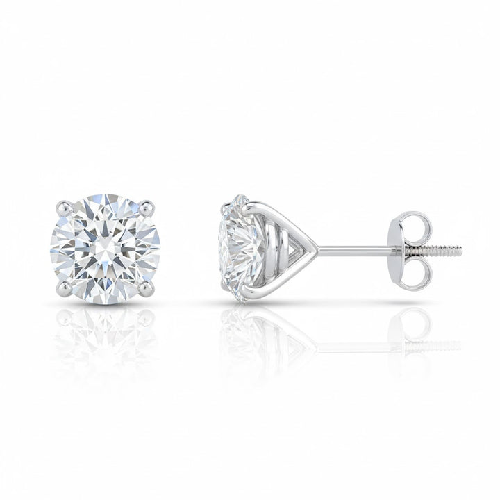 14K White Gold 1.50ctw Lab-Grown Diamond Martini Stud Earrings