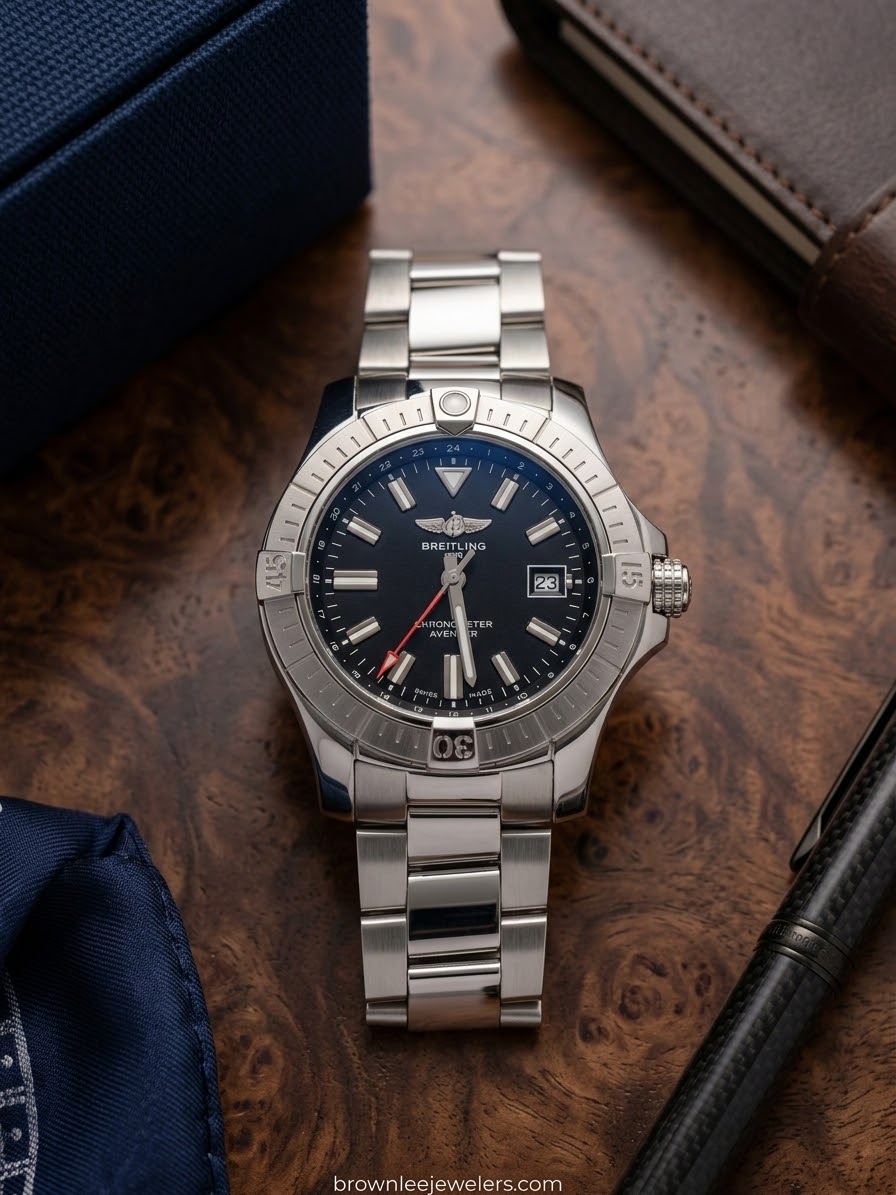 Breitling | Avenger Automatic GMT | Navy Dial | Pre-Owned - Brownee Jewelers