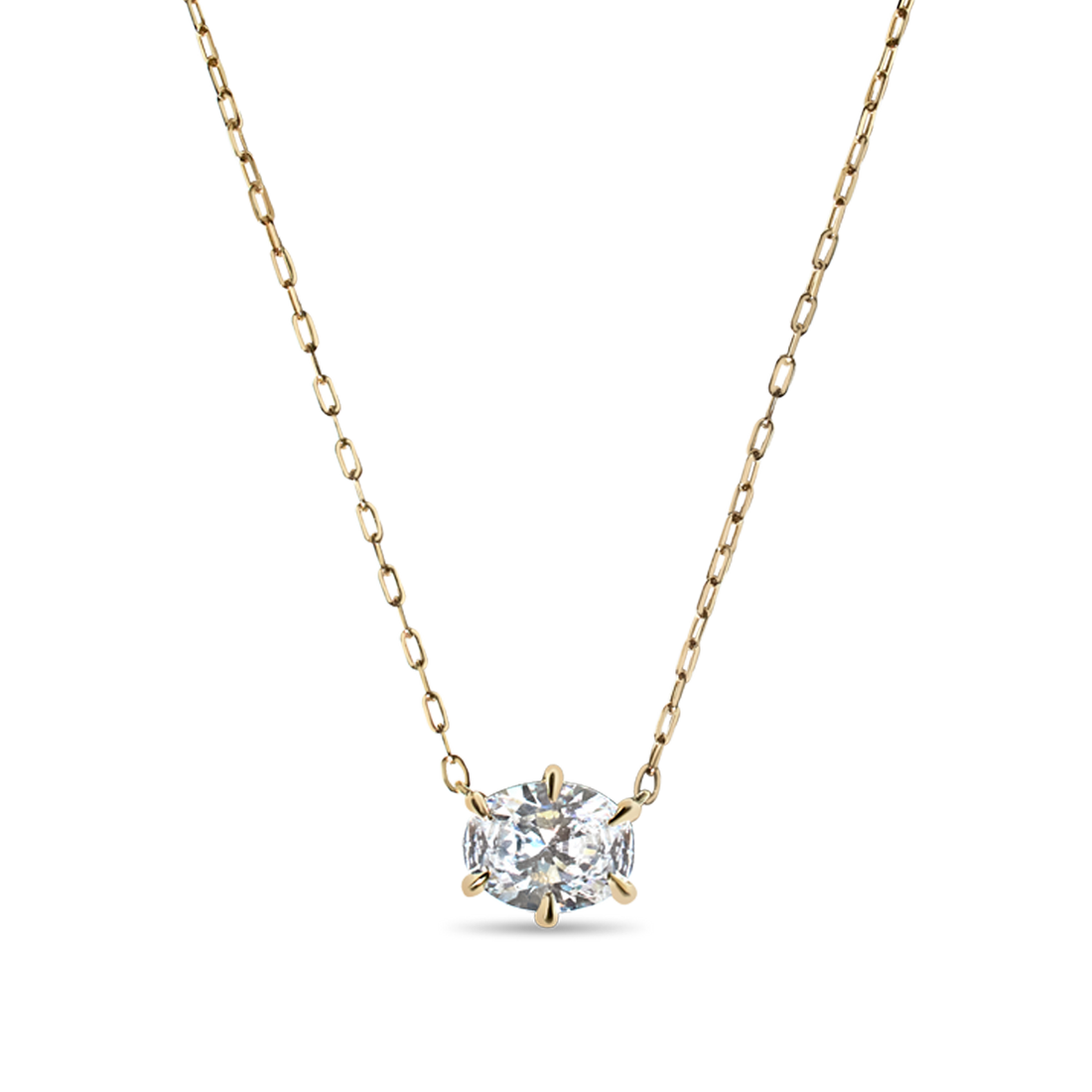 Oval Diamond Pendant