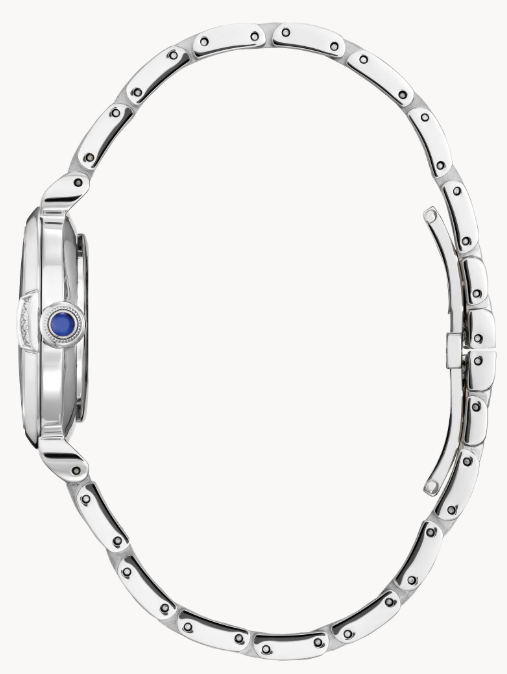 Classic lines and hints of romance make this newest piece to our ladies' collection, the Citizen L Mae, a glamorous addition of sustainable luxury.