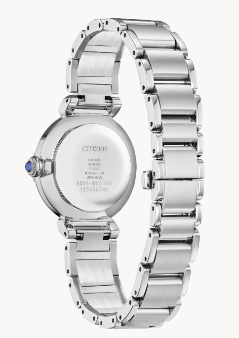 Classic lines and hints of romance make this newest piece to our ladies' collection, the Citizen L Mae, a glamorous addition of sustainable luxury.