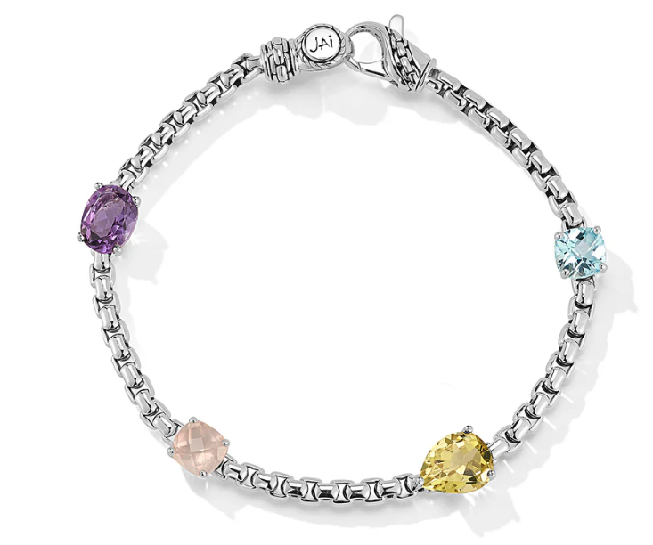 sterling silver gemstone bracelet