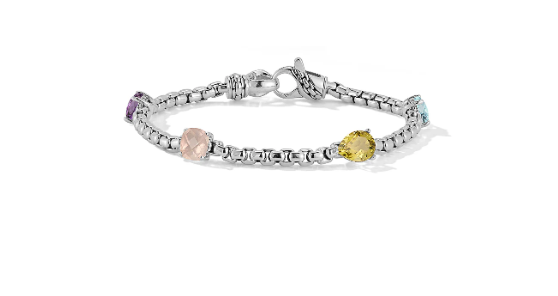 sterling silver gemstone bracelet