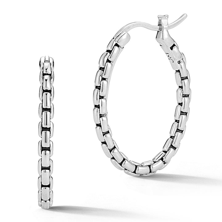 STERLING SILVER HOOP EARRINGS 