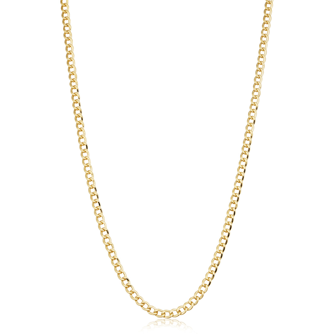 Gold-Filled 3.3mm Curb Chain Necklace 24 Inch