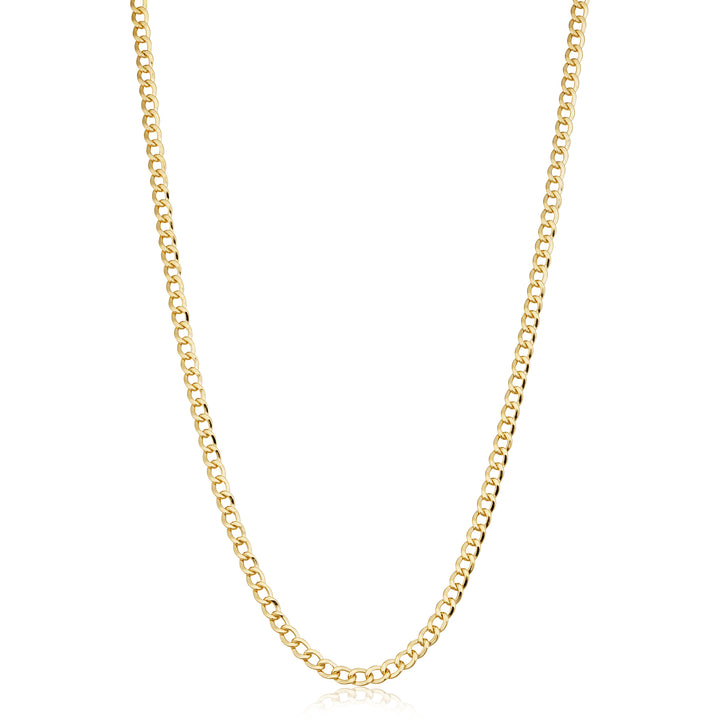 Gold-Filled Curb Chain Necklace | Gold-Filled | 3.3mm Curb Chain | 24 Inch Length | Classic Long Chain Style - Brownee Jewelers